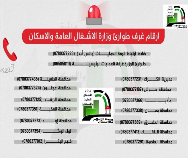 الأشغال تفعل غرف الطوارئ تزامنا مع الطروف الجوية
