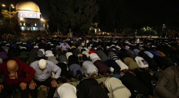 220 ألف مصلٍ أدوا صلاة التراويح السبت في الأقصى