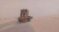 اغلاق طريق وادي عربة بالاتجاهين لتدني مدى الرؤية الافقية بسبب الغبار