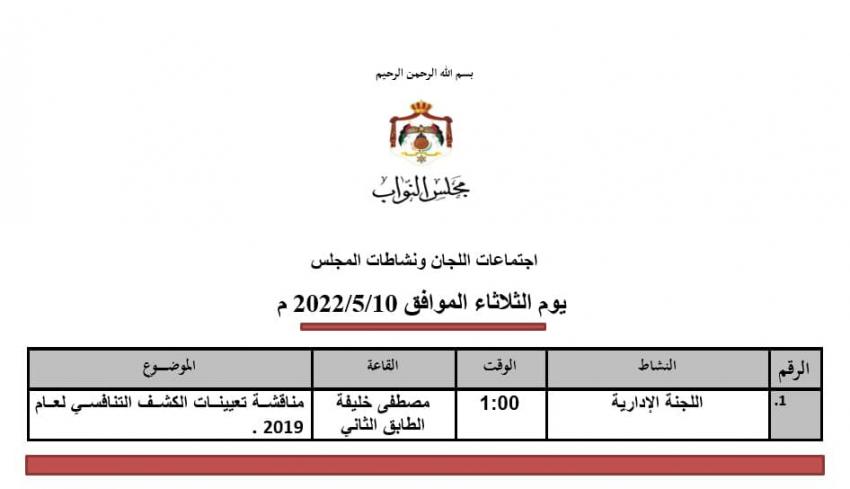 إدارية النواب تناقش تعيينات الكشف التنافسي لعام 2019