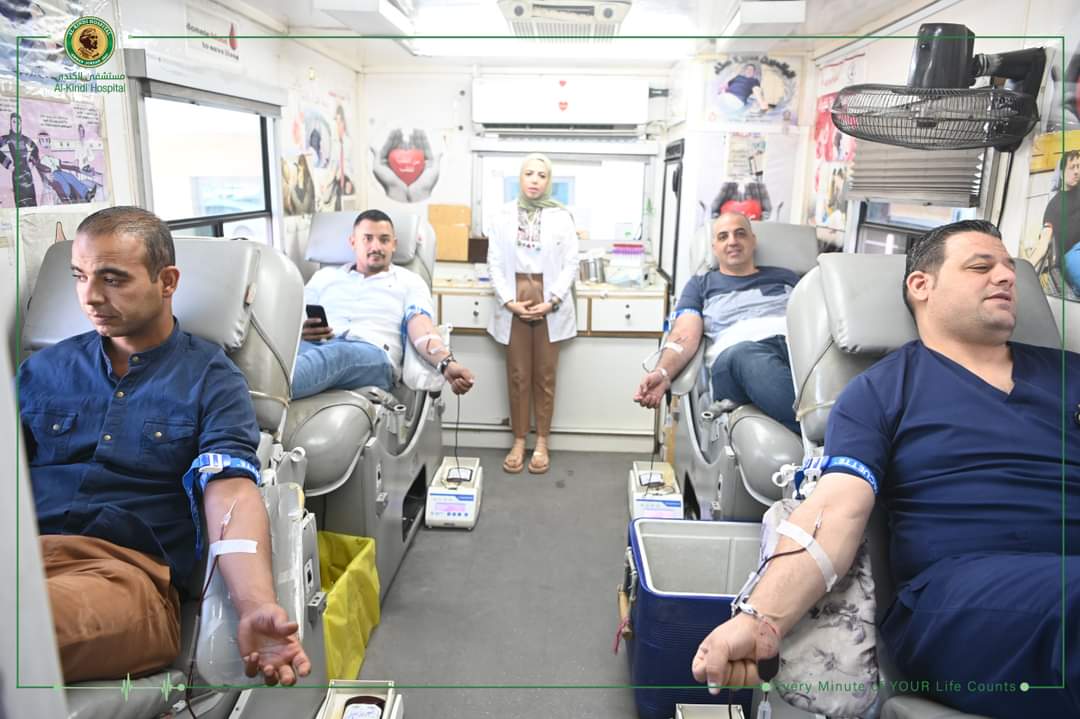 حملة للتبرع بالدم بالتعاون بين بنك الدم و مستشفى "الكندي"
