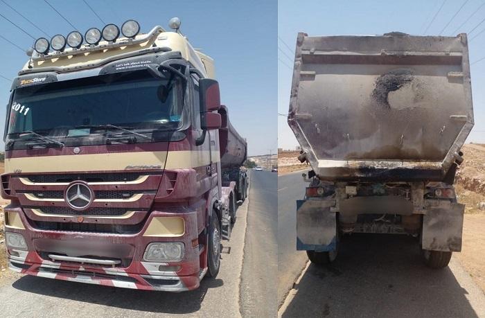 ضبط حدث يقود مركبة شحن بالمفرق