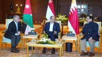 بالصور.. الملك يعقد لقاء ثلاثيا مع الرئيس المصري والعاهل البحريني في شرم الشيخ