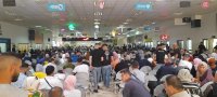 ازدحام في قاعة المسافرين من فلسطين إلى الاردن بسبب إغلاق الجسر من الجانب الصهيوني