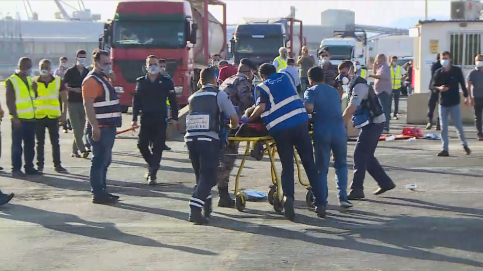 شاهد.. وفيات واصابات اثر تسرب غاز سام من صهريج في ميناء العقبة (تحديث مستمر)
