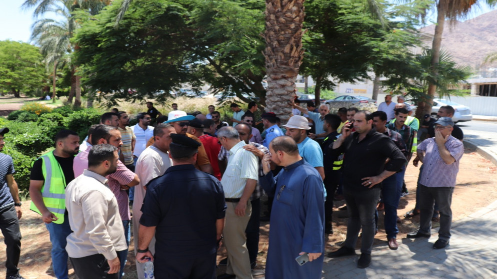 وقفة احتجاجية لموظفي موانئ العقبة للمطالبة بتوفير إجراءات السلامة