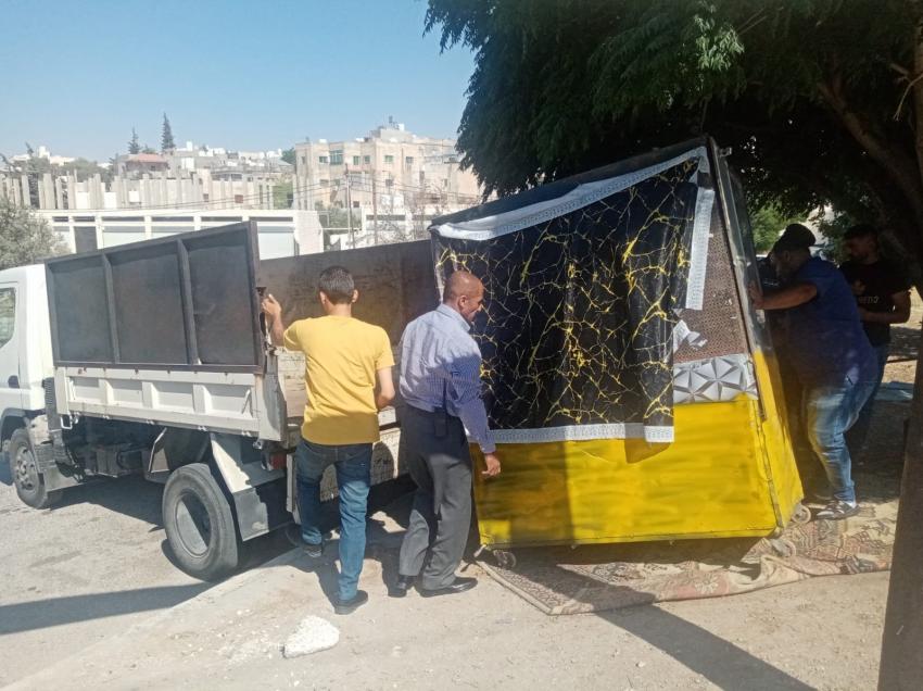 بلدية اربد تباشر إزالة جميع الأكشاك غير المرخصة