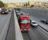 ازدحام مروري خانق اثر تعطل صهريج مياه داخل نفق صويلح