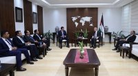 اشتية يستقبل الوزير الحنيفات والوفد المرافق برام الله