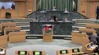 صورة لخارطة الأردن وفلسطين بمجلس النواب ردا على الوزير الإسرائيلي