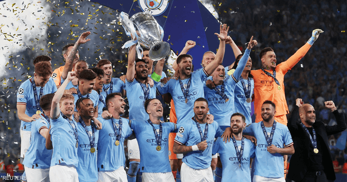 للمرة الأولى في تاريخه.. مانشستر سيتي بطلاً لـ دوري أبطال أوروبا بعد فوزه على إنتر ميلان بهدف من دون رد