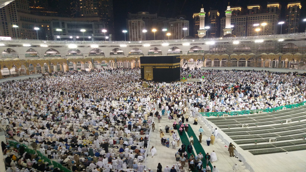احتفال بمناسبة وداع أولى قوافل الحجاج الأردنيين في لواء الجيزة الأربعاء