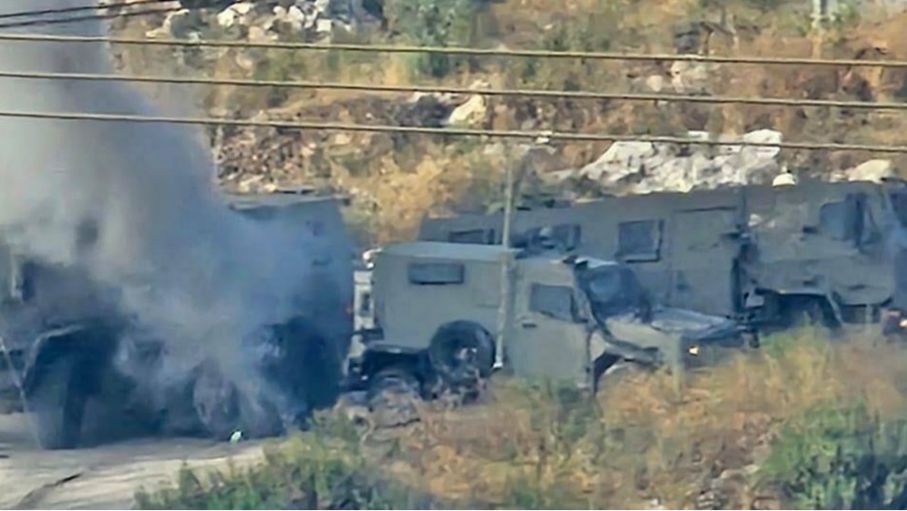 إصابة 6 جنود إسرائيليين بتفجير جيب عسكري في جنين