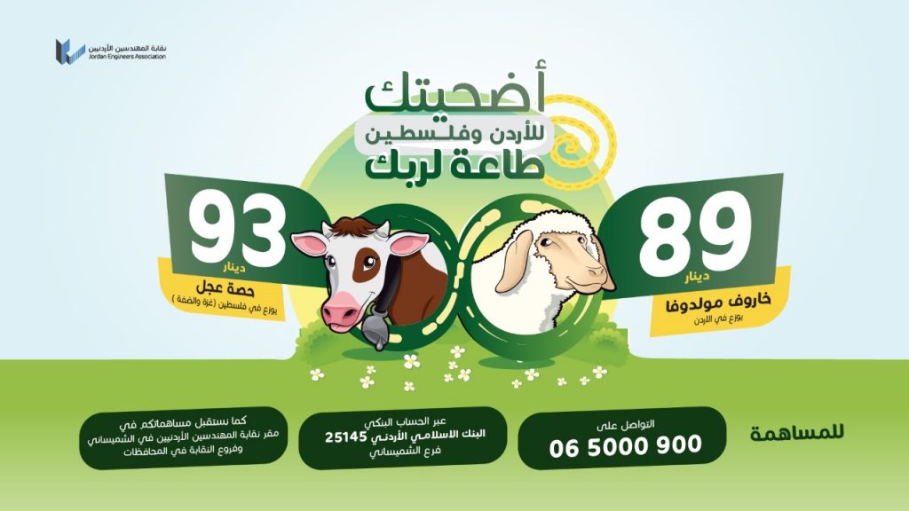 حملة "أضحيتك طاعة لربك" في المهندسين تستمر في استقبال التبرعات حتى مساء الغد