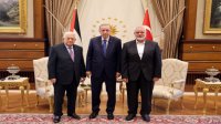 أردوغان يلتقي مع عباس ورئيس المكتب السياسي لحماس