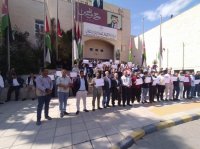 موظفو ومهندسو الاشغال ينفذون وقفة تضامنية مع غزة