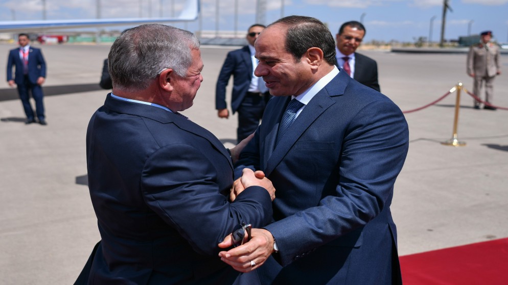 الملك: موقف السيسي الرافض لتهجير الفلسطينيين يجسد موقفنا المشترك