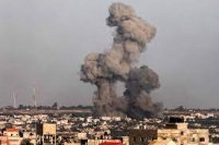 14 شهيدا جراء قصف جمعية الهلال الأحمر في خانيونس والنصيرات  