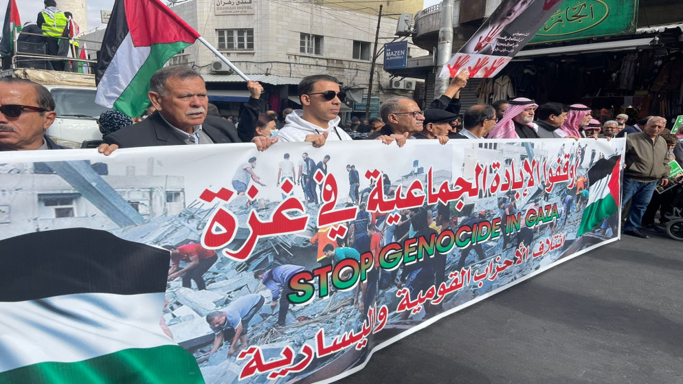 مسيرات حاشدة في الأردن نصرة لقطاع غزة ورفضا للعدوان الإسرائيلي