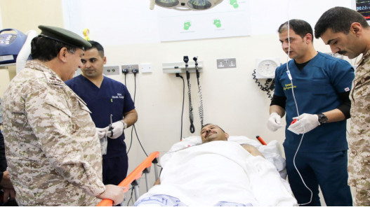الجيش: إخلاء مصاب المستشفى الميداني الأردني الخاص/2 إلى مدينة الحسين الطبية