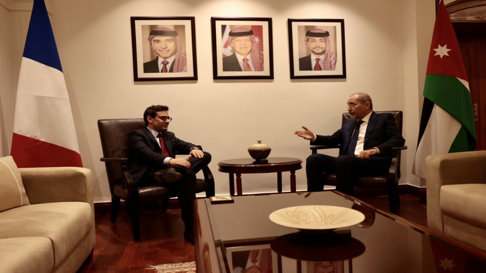 وزير الخارجية يستقبل نظيره الفرنسي في عمّان