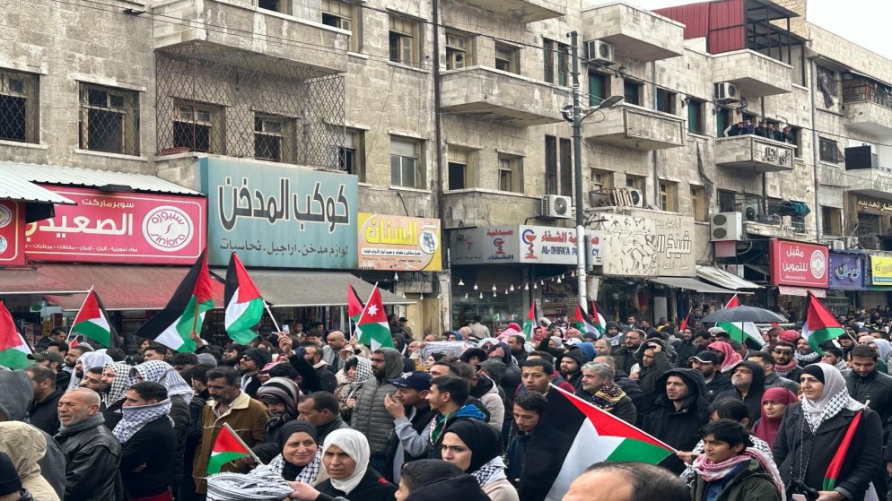 مسيرات حاشدة في الأردن نصرة لقطاع غزة وإسنادا له