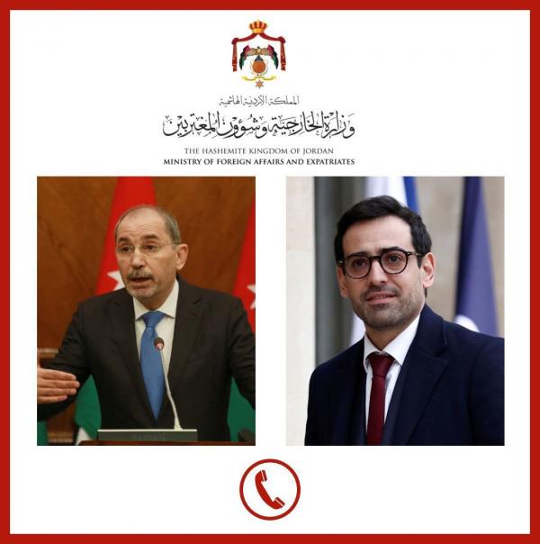 الصفدي ونظيره الفرنسي يؤكدان استمرار التعاون في إدخال المساعدات لغزة