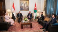 الملك والملكة وولي العهد يستقبلون الرئيس المصري والسيدة عقيلته لدى وصولهما عمان