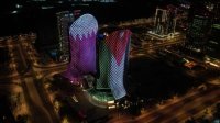 قطر تضيء أبرز أبراجها بالعلم الأردني احتفالا بعيد استقلال المملكة