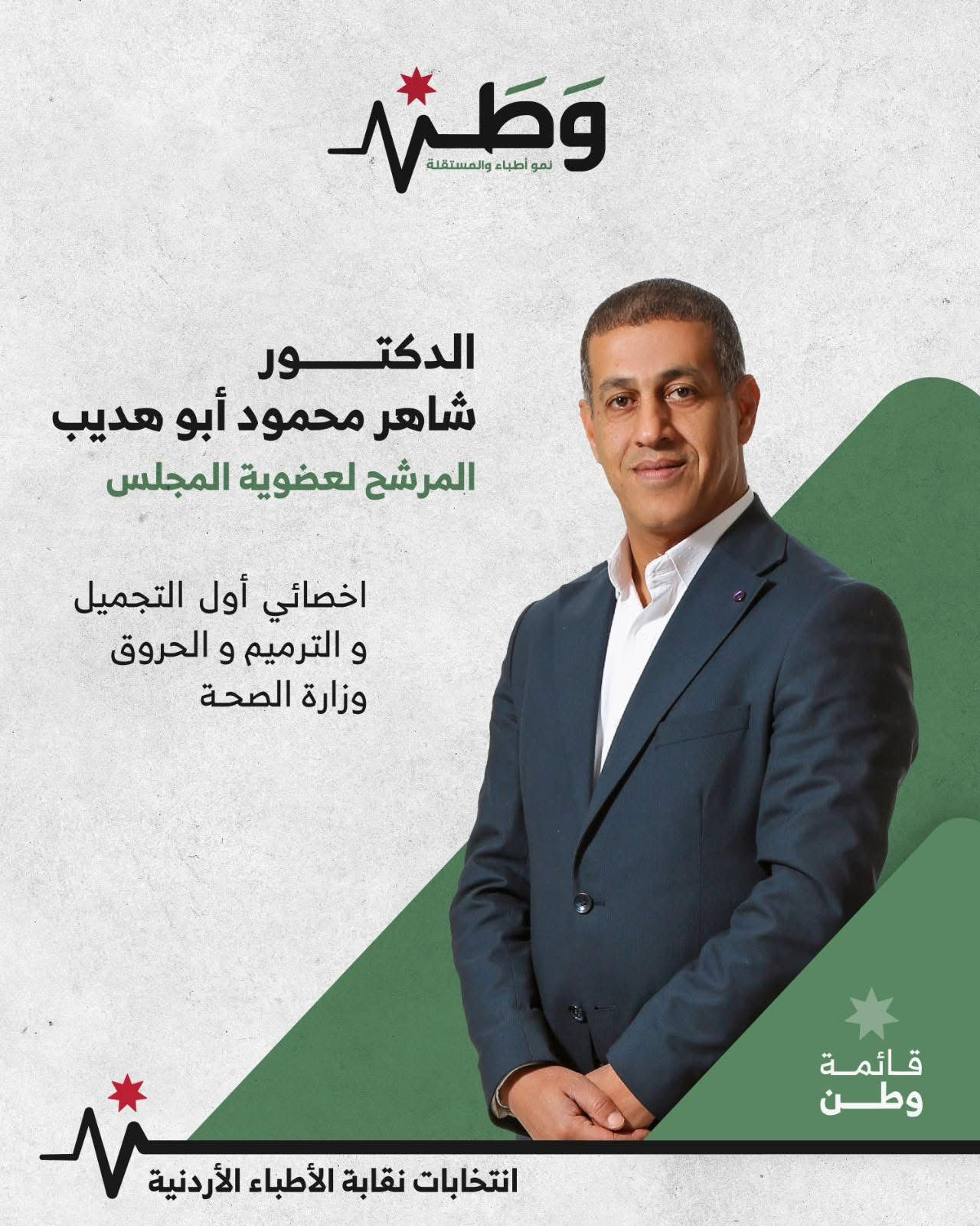 الدكتور شاهر أبو هديب مرشح عضوية نقابة الأطباء