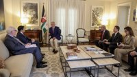 الملك يؤكد لدى اجتماعه بوزير الخارجية الأميركي ضرورة وقف إطلاق النار بغزة