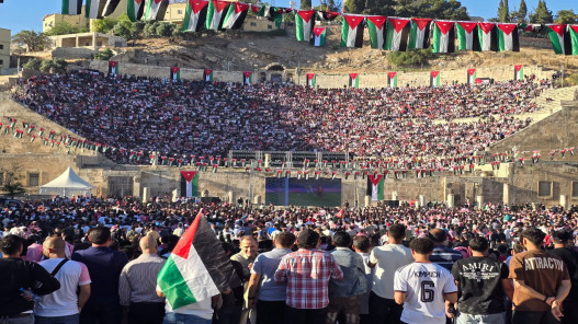 المدرج الروماني يستقبل الجماهير لمتابعة مباراة النشامى أمام الجزائر