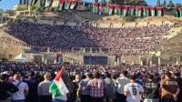 المدرج الروماني يستقبل الجماهير لمتابعة مباراة النشامى أمام الجزائر