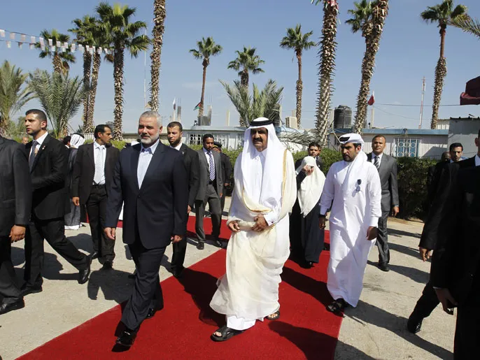 حزن في غزة على رحيل الامير الوالد حمد بن خليفة الذي كسر حصار القطاع