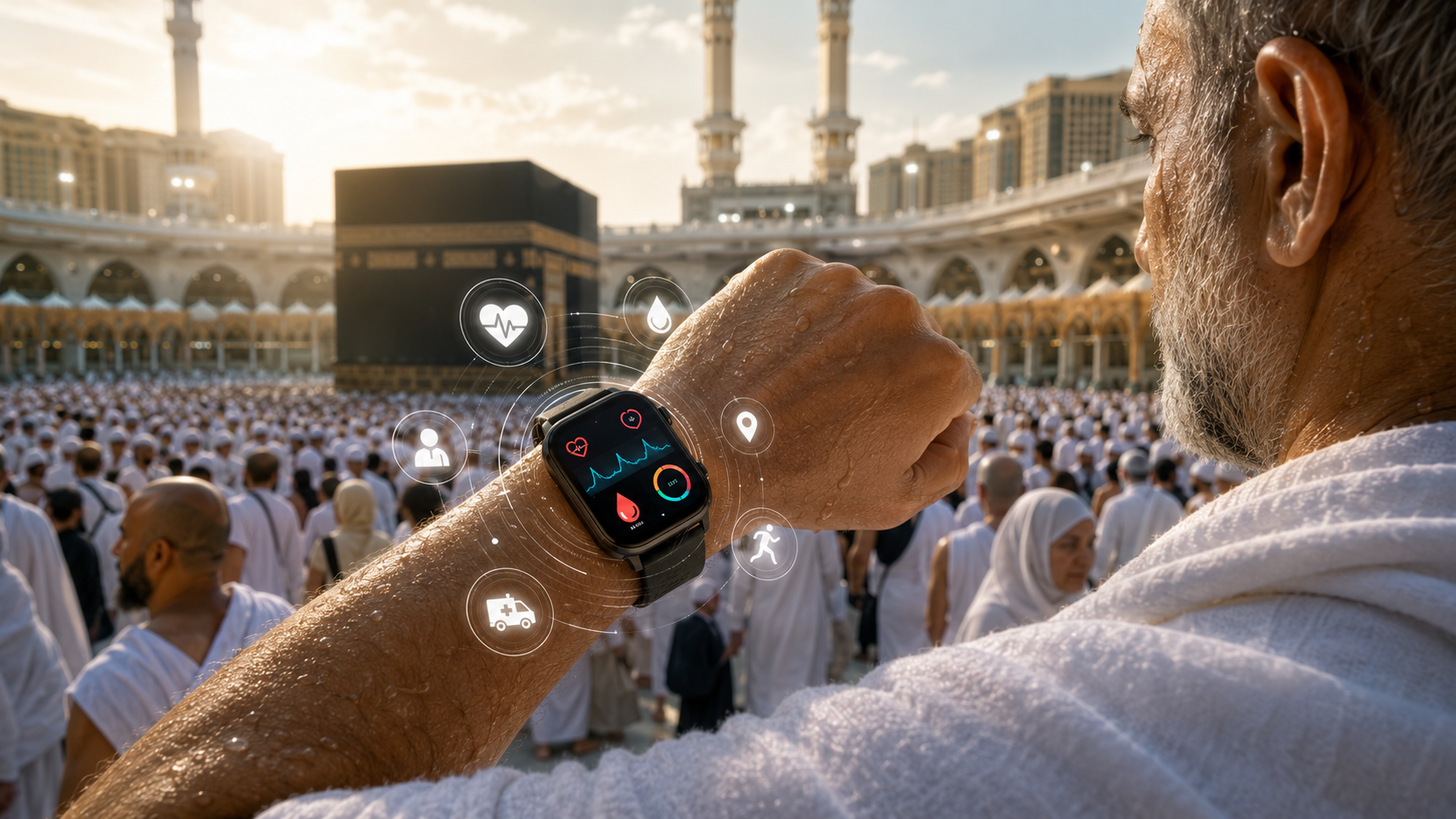 الساعات الذكية رفيق الحجاج في رحلة المشاعر المقدسة لضمان السلامة