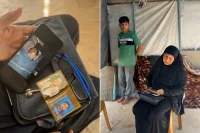 حفر قبر ابنه بملعقة طعام.. تفاصيل موجعة لقصة فقد نزحت من شمال غزة