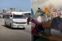 باص الاحلام في غزة تحويل حطام الاسعاف الى مساحة ترفيه للاطفال النازحين
