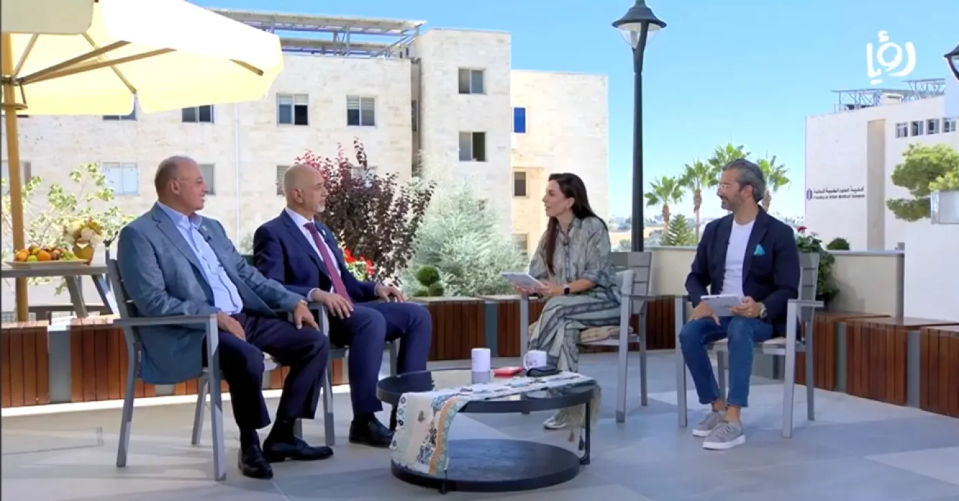 في مقابلة مُتلفزة :  د. الحوراني ود. حمدان يضيئان على الخطة الاستراتيجية لجامعة عمان الأهلية والتخصصات الحديثة والتقنية