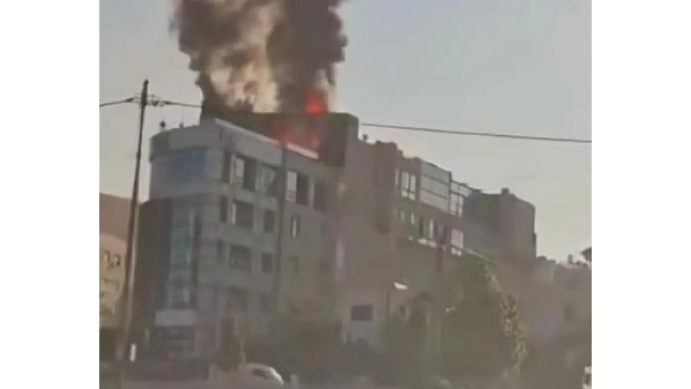 حريق مقهى داخل مجمع تجاري في الصويفية