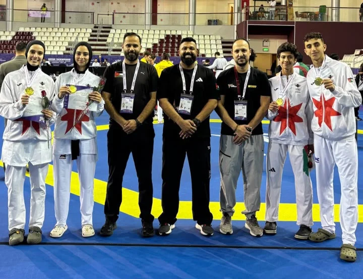 هيبة التايكواندو الاردنية تتالق في سماء الدوحة بـ 4 ذهبيات تاريخية